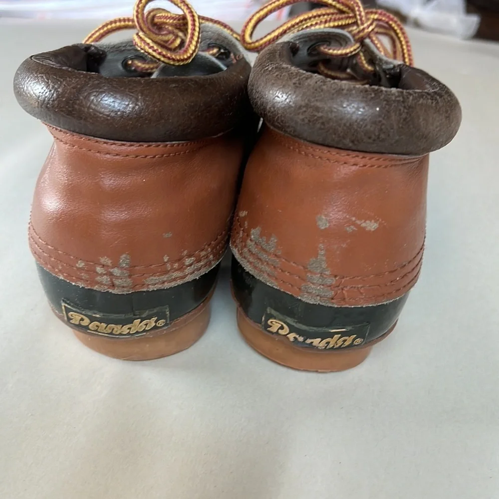 Panda Duck Water Shoes Rubber/Leather. Green and Tan. Men’s 9 Thermolite